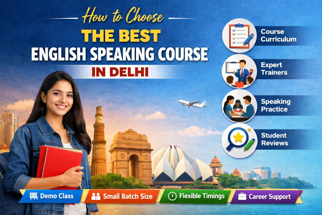 How to choose the best English Speaking course in Delhi with expert trainers and speaking practice
