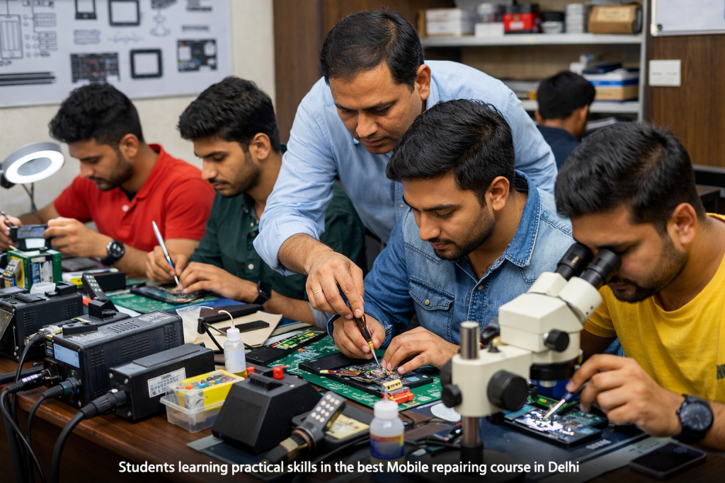 best Mobile repairing course in Delhi with practical training and modern tools